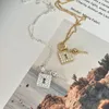 925 Sterling Silver Dainty Zirconia Gold Badlock Lock Necklace key key necklace