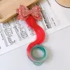 Hair Accessories Korean Children Cute Bow Color Braided Wig Ties For Girl Clips
