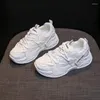 Casual Schoenen Witte Dames Vrije tijd Pomp Platform Sport Sandalen Platte Dames Zomer Mesh Ademende Sneakers Schoenen