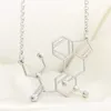 Pendant Necklaces Fashion Chemistry DNA Base Molecule Necklace Student Hollow Creative Structure