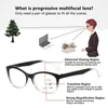 Güneş Gözlüğü İlerleyici Çok Fokus Okuma Gözlükleri Erkekler için Kadınlar Uzak Presbbiyopya gözlükleri Optik Gösteri