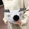 Shoulder Bags Christmas Plush Messenger Bag Women Fur Red Nose Reindeer Small Crossbody Purse Girls Cute Elk Sling