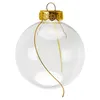 Boule suspendue de décoration de fête, Simulation en plastique de noël avec couvercle, goutte transparente 6cm/8cm/10cm