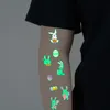 10pcs Set Tatuagem Temporária Luminosa, Dia de Páscoa Carto Coelho e Ovos Coloridos Padrão Tatuagem Etiqueta À Prova D 'Água M2L6 #