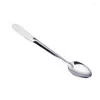 Spoons 1-5PCS Stainless Steel Spoon Tableware Soup Rice Flat SpoonFlat Chinese Deepened Large Capacity Mirror