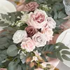 Decorative Flowers 6/8ft Fake Eucalyptus Garland With Artificial Handcrafted Wedding Centerpieces For Rehearsal Dinner Bridal Shower Mantle