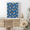 Kalligrafie Zomer Zee Zwemmen Poster OpenWater Zwembad Canvas Schilderij Abstract Duiken Walvis Art Print Minimalistische Muur Foto Woonkamer Decor