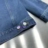 24SS Paris Итальянская мужская джинсовая куртка Purple Jeans Casual Street Fashion Designer Juper