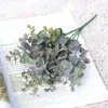 Decorative Flowers Artificial Nordic 5pronged Eucalyptus Tree Money Leaves Simulated Flower Green Home Wedding Decoration