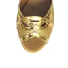 Dansskor Elisha Shoe Anpassad häl Kvinnor Salsa Latin Sandaler Öppen Toe Dancing Party Ballroom Gold