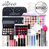 Popfeel Maquiagem Kit Completo Feminino Make Up Set Eye Shadow Eyeshadow Palette Lip Gloss Mascara Eyeliner Brushes Bag Make-up para Mulheres e3eo #