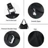 Shoulder Bags Angelkiss Women Handbags Black PU Bag Large Satchel Top-handle Dumpling Pack Multi-pockets Purse