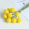 Decorative Flowers 9Heads Artificial Ball Flower Fake Colorful Dandelion Shape Bouquet For DIY Crafts Wreath Table Decor Valentine Wedding