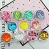 1pc Profial Sereia Lantejoulas Gel Sombra Holográfica Glitter Shimmer Diamd Eye Makeup Palette Festival Party Cosmetics d87c #