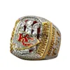 تصميم بطولة Super Bowl Ring Luxury 14k Gold KC Team Rings for Men Womens Diamond Jewelry