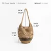 Mabula estética malha praia hobo saco para o verão 2024 tendência tecido palha bolsa de ombro oco para fora boho feminino daypack bolsa 240305