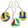 Keychains volleyboll Keychain Sports Ball Hanging Pendant 3D Stereo Color Player Keyring Rackpack Gift