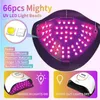 LED NAIL LAMP VOOR MANICURE 280W nageldroger Machine UV Drying Lamp voor het genezen van UV -gel nagellak met bewegingsdetectie LCD -display 240318