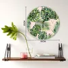 Horloges murales Feuilles de jungle tropicale Horloge rose Design moderne Salon Décoration Cuisine Art Montre Décor à la maison