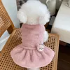 Vêtements pour chiens Robe douce Robe chaude d'hiver Vêtements pour animaux de compagnie Manteau Jupe de chat Doggy Chihuahua Yorkie Costume de chiot Poméranie Caniche Bichon Vêtements