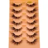 7 par Clear Band Cat Eye Eyeles 3D Natural False Les Fluffy Soft Cross Manga Les Wi Eyel Extensi Makeup Cilia B9pq#