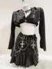 Werk Jurken Vintage TopsGothic Shirt Y2k Kleding Crop Top Gothic Clothesegirl Mode GothicTanktopsPunk Tank Topssexy
