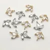 Collectie 14x1 m 50 stks Zirconia Blad Connectors Voor Handgemaakte Ketting Accessoires Oorbel Onderdelen DIY Sieraden Bevindingen 240315