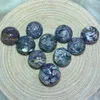 Figurine decorative Cristalli Natura Sfalerite viola con Druzy Geode Fluorite Sfera Decorazioni per la scrivania di casa Stanza di guarigione dell'energia minerale
