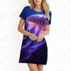 Casual Dresses 2024 Summer Ladies Dress Sea Jellyfish 3d Printed Beach Vacation Style All-match