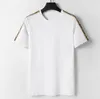 369G branco designer t camisa verão manga curta moda fita camiseta masculina camiseta roupas masculinas