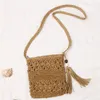 Shoulder Bags Women Messenger Hollow Out Woven Single Crossbody Bag Casual Tassel Beach Straw For Bolsa Feminina