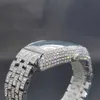 Hop smycken Anpassad lyx 925 Sterling Silver Iced Out VVS Moissanite Automatiska mekaniska klockor för män