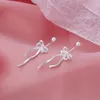Orecchini a bottone 2024 Arco stile moda femminile versione coreana regalo di San Valentino accessori per gioielli