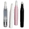 空の5mlリップグロスチューブピンク白いCCEALERキューティクルオイルツイストペン化粧品ツイストペンソフトブラシ補充可能なボトル20PCS V3SB＃