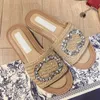 talons chaussures femme designer sandale Lady Wedding Party Slides Flats Boucle de cheville Semelle en caoutchouc Mules Summer Beach Sexy Talons Chunky