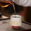 Conjuntos de chá forno assado pinho agulha mestre copo convidado artesanal cor esmalte cristal único conjunto de chá reto pequeno