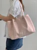 Bolsos de noche Bolso de hombro de cuero de PU suave para mujer de gran capacidad Bolsos de mano rosa Bolsos de moda Cadena femenina con cerrojo