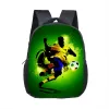 Tassen 12 inch Cool Soccerly / Footbally Print Backpack voor 24 jaar oude kinderen kinderen schooltassen kleine peutertas kleuterschool tassen