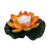 Dekorativ blommor LED -lampa 18/28 cm Fake Lotus Flower Swimming Pool Garden Pond Floating Floral