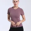 Aktif Gömlek Fitness Giyim T-Shirt Yüksek Elastikiyet Yoga Üstü Kadınlar İçin Yumuşak Nefes Alabaş Ter Emilim Hızlı kuru teknoloji O