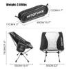 Resa Ultralight Folding Aluminium Chair Superhard High Load Outdoor Camping Portable Beach Vandring Picknickstol Fiskestol 240319