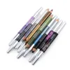 Crayon à paupières nacré à double tête imperméable Lg durable Glitter Shimmer Eye Shadow Pen Eyeliner Stick Outils de maquillage X3fL #