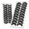 3D visone finto Les 2/5/10 paia Fluffy Soft Wi Volume naturale lg False Eyeles Eye Les riutilizzabile Eyels Makeup p2rj #