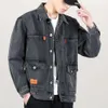 Весенне-осенняя джинсовая куртка 2023, новая модная брендовая рабочая одежда с несколькими карманами, свободная мужская куртка большого размера