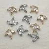 Connecteurs de feuilles de zircone cubiques, 14x1m, 50 pièces, pour colliers faits à la main, accessoires de boucles d'oreilles, pièces de bijoux à faire soi-même, 240315, arrivée