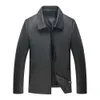 Casacos masculinos jaqueta de couro genuíno haining nova camada superior gola de couro casual negócios primavera e outono estilo