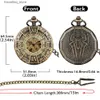 Relógios de bolso vintage oco bolso mecânico luxo pingente corrente relógio homem numerais romanos exibir meio caçador antigo relógio presente l240322