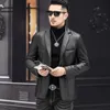 Spring and Autumn New Genuine Leather Coat Mens Sheepskin Suit Korean Slim Fit Motorcycle Jacket Commuter Wear