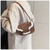 Designer Luxusmode Umhängetaschen Koreanischer Winter neue vielseitige gefrostete Patchwork-Lammwolle kleine quadratische Tasche Einzelschulter-Crossbody-Damentasche