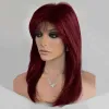 Perruques WHIMSICAL W Fashion – perruques synthétiques longues et lisses pour femmes, perruque ondulée naturelle avec frange, cheveux résistants à la chaleur pour fête Cosplay